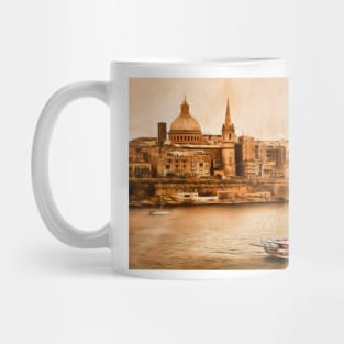 Valletta Malta in the style of Georgia O'Keefe Mug